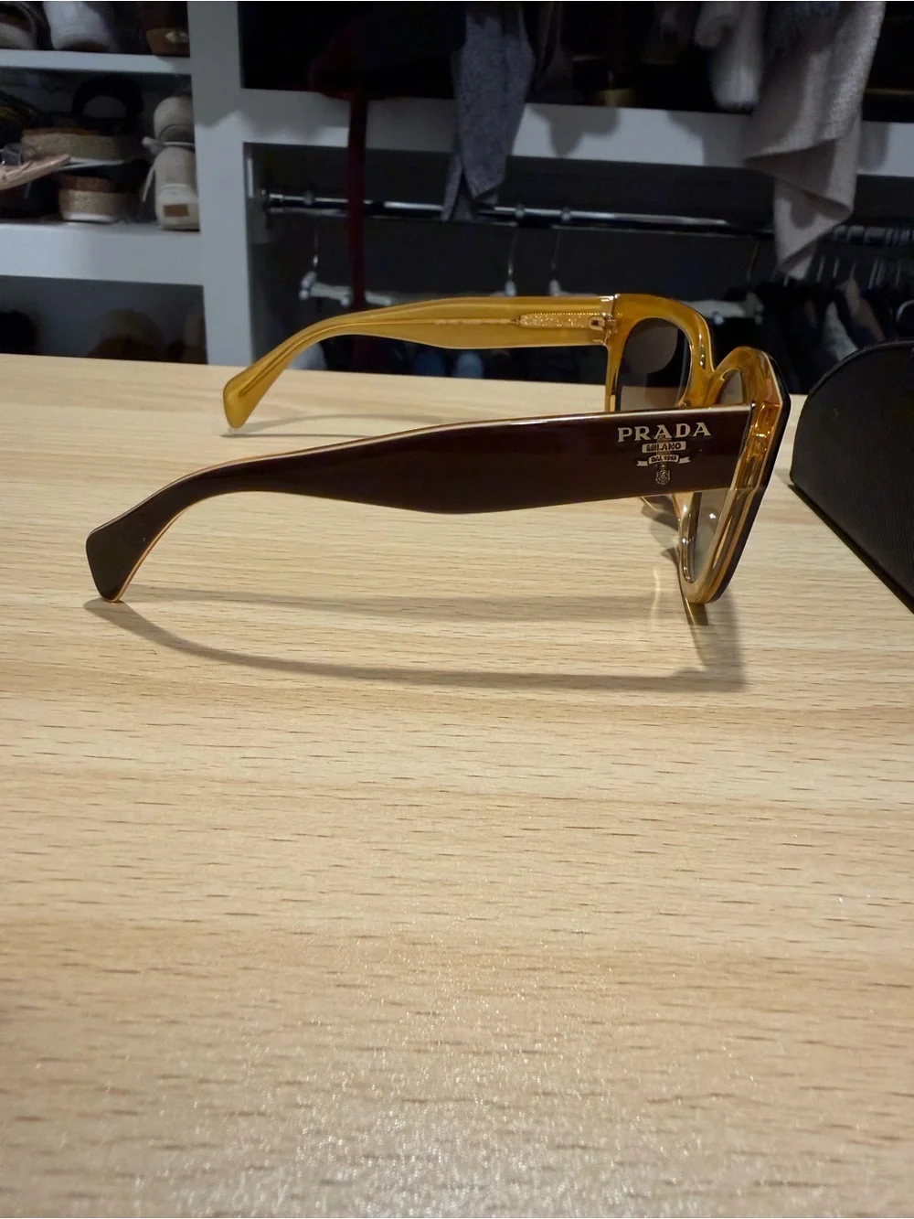 Prada Tortoiseshell Cat-Eye Sunglasses in Havana Brown - Polarized